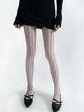 Advbridge Spring Women's Tights Sexy Striped Patchwork Stockings Pantyhose Fashion Slim Body Leggings Evening Party Stockings 2025