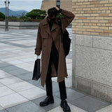 Advbridge Trench coat Brand New Spring Trench Korean Men's Fashion Overcoat Male Long Windbreaker Streetwear Men Coat Outer Wear Clothing