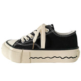 ADVBRIDGE  -  Unisex High-Top Vulcanized Canvas Sneakers Solid Green/Black Lace-Up All-Season Student Casual Shoes Low Top Skate Shoes