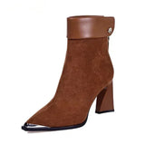 Advbridge Leopard Women Ankle Boots Sexy High Heels Pointed Toe Shoes Chunky Woman Trend Elegant Party Pumps New Fad Mujer Chelsea Botas