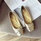 Advbridge 2024 Spring Summer Shoes Women Flats Square toe Soft Ladies Brand Shoes Fashion Ballet Flats Black Gold ZH2496