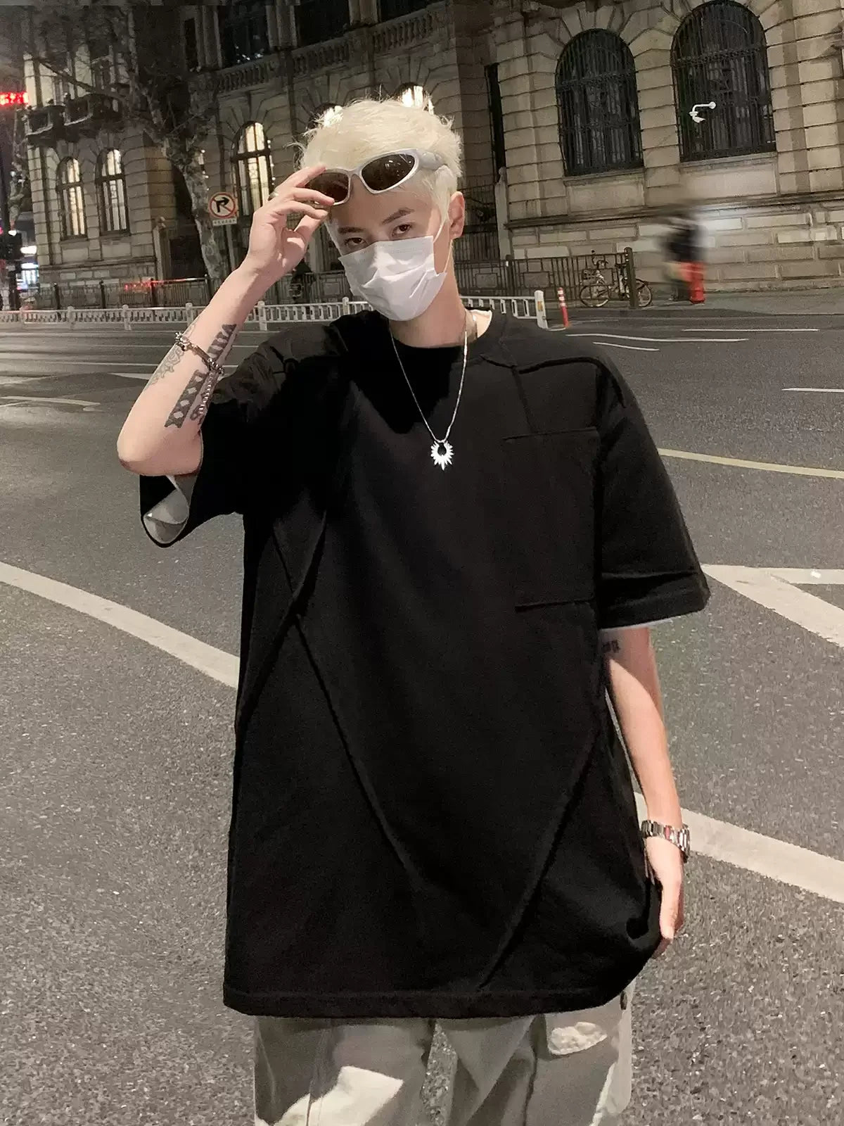 ADVBRIDGE  -  New Cotton Men's Fashion Short-sleeve Man T Shirt Short Sleeve Pure Color Men T Shirt for Male Tops Clothing Q115