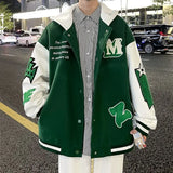 ADVBRIDGE  -  Hip-hop Coat American Retro Joker Coat Men's INS Explosions Baseball Uniform Printing New Loose Leisure Sports Couple Coat
