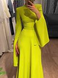 Advbridge Women's A Line Party Dresses High Neck Butterfly Long Sleeves Maxi Party Clubwear Prom Elegant Simple Evening Vestidos