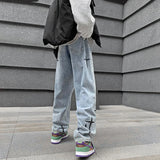ADVBRIDGE  -  New Men's Star Embroidery Jeans Baggy Straight Fashion Korean Wide Leg Denim Pants Streetwear Hip Hop Male Trousers Trendy Brand