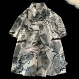 ADVBRIDGE  -  Trendy Men's Tie-Dye Short Sleeve Shirt - Breathable Casual Summer Top Streetwear Fashion Hawaiian Shirt for Man M-XXXXXL