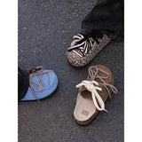 ADVBRIDGE  -  French platform shoes women's 2025 spring and summer new retro baotou heightened half slippers