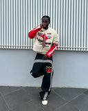 Advbridge Y2k Hip Hop Harajuku High Street Streetwear Mens Jeans Striped Pattern Printed Wide Leg Pants Casual Commuting Womens Pants