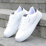 ADVBRIDGE  -  Men's White Sneakers Spring Autumn Fashion Sports Casual Shoes All-Match Flat Bottom Board Shoes for Students And Adults