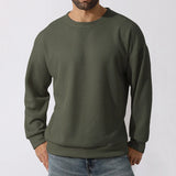 Advbridge Streetwear Solid Ribbed Basic Tops Men Clothing Winter Autumn Long Sleeve Knitted Sweaters Casual O-Neck Pullover Jumper