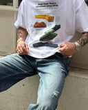 Advbridge Harajuku Sardine Organic Casual Graphic T Shirts Streetwear Gothic Clothes Cotton Oversized Y2k Top Couples Goth Women Clothing