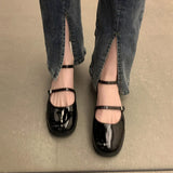 Advbridge New Design Mary Jane Shoes Buckle Pumps Women Elegant Shallow Hollow Thick Heel Casual Shoes Ladies Office Party Leather Shoes
