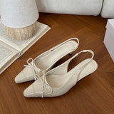 ADVBRIDGE  -  Spring New Brand Women Sandal Shoes Fashion Round Toe Shallow Slip On Mules Shoes Thin Low Heel Slingback Shoes New Woman
