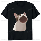 Advbridge Funny Kawaii Cat Meme Graphic Couples T Shirt Dance Happy Cartoon Casual Fashion Women Tshirt Loose Soft Harajuku Man T-shirt