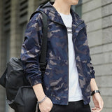 Advbridge Men's Autumn Trend New Color Matching Slim Fit Hooded Long Sleeved Jacket Jacket Spring Casual and Comfortable Versatile Top