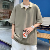 ADVBRIDGE  -  Mens Polo Shirt Fashion Polo Shirt New Button Fahion Short Sleeve Tops Casual Business Polo Shirt 2025 Summer Clothing Q108