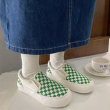 ADVBRIDGE  -  Thick-soled Checkered Women's Shoes Casual Slip-on Loafers New Spring Fashionable Rubber Board Shoes For Men Women