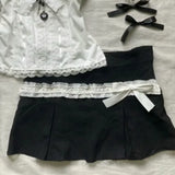 Advbridge Lace White Slim Kawaii Cute Women Clothes T shirt Suit Harajuku Sexy Sweet Girl Japanese Grunge Crop Top 90s Baby Tee Femme Y2k