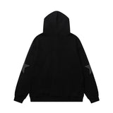 Advbridge Hip Hop Streetwear Hoodies for Men Five-pointed Stars Patch Embroidery Hooded Y2k Zip Up Hoodie Designer Oversized Hoodie Men