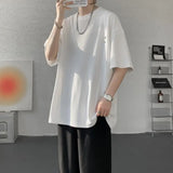ADVBRIDGE  -  Men's Textured Short Sleeve T-Shirt Breathable Premium Quality Trendy Round Collar Summer Fashion Sizes Up to 8XL