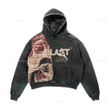 Advbridge New bulletproof vest printed hoodies women fashion sweatshirt fleece oversized hoodie y2k clothes streetwear trend pullover