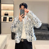 Advbridge Sexy Man Jackets Fashion Korean Style Sequin Short Coat Trend Niche Design Men's Personality Clothing Autumn New Top 9C2073