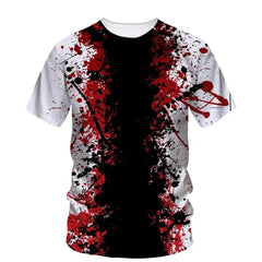 Advbridge Halloween T-Shirts Horror Bloody 3D Print Men Women O-Neck Short Sleeve T Shirt Oversized Harajuku Y2k Tees Tops Kids Clothing