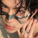 Advbridge Women Men Metal Mask Punk Glasses Halloween Carnival Party Mask Cosplay Costumes Props Facial Decoration Eyeglasses Eyewear 1PC