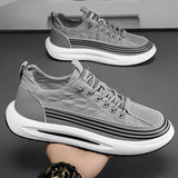ADVBRIDGE  -  Crocodile Pattern Men Shoes Platform Breathable Loafers 2025 Summer Slip on Men Casual Sneakers Vulcanized Walking Zapatillas