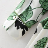 Advbridge Spring and summer women's fashionable new style with belt printed shirt style dress