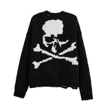 Advbridge Knitted Sweaters for Men Halloween Pullovers Man Clothes Black Couple Outfit Skeleton Maletry Y2k Streetwear New in Old Sheap X