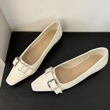 ADVBRIDGE  -  Retro Belt Buckle Design High Heels Women Shoes Square Toe Elegant Low Heel Office Shoe Fashion Brand Mules Pumps Women Footwear