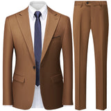 Advbridge Autumn New Men's Slim British Wedding Solid Color Dress Blazer / Male Three Piece Suit Coat Vest  Pants Trousers Waistcoat