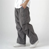 Advbridge 2024 Fashion Stitching Pocket Baggy Pant New Arrival Mid Waist Men's Trouser Men Clothing Outdoor Casual Drawstring Cargo Pants