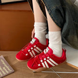 ADVBRIDGE  -  Retro Fashion Trend Casual Flat Ballet Style Single Shoes for Women New Spring Comfortable Versatile Shallow Mouth Sneakers