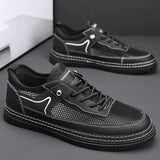 ADVBRIDGE  -  Fashion Casual Shoes Mens Outdoor Tennis Sneakers Lightweight Comfortable Lace Up PU Trainer Size Smaller Than Normals for Men