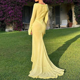 ADVBRIDGE  -  Women's Autumn and Winter New Retro Style Lace Spliced Hollow Hot Girl Dress Elegant Sexy Party Dress Club Clothing