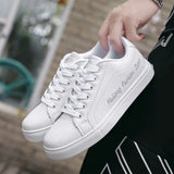 ADVBRIDGE  -  New Men Sneakers Fashion Breathble Vulcanized Shoes Pu Leather Platform Shoes White Lace Up Casual Footwear Zapatos Mujer