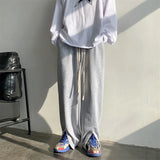Advbridge Sweatpants Men Straight Harem Pants Zipper Decor Male Korean Loose Casual Pants Spring Streetwear Long Trousers Four Seasons