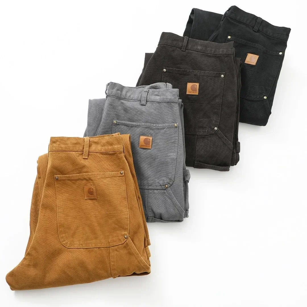 Advbridge knee canvas lumberjack trousers tide cargo pants men  jeans  men pants