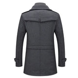Advbridge Men's Fashion Warm Autumn&Winter Jackets Trench Herrenmantel Coat for Men Double Collar Coat Jackets Mens Windproof Coats