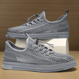 ADVBRIDGE  -  Fashion Breathable Walking Mesh Flat Shoes Sneakers Men Shoes Men Casual Shoes