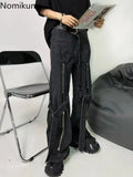 Advbridge Harajuku Jeans Streetwear BF Fashion Wide Leg Pants Women High Waist Straight Hip-hop Zipper Trousers Casual Y2k Pantalon Femme