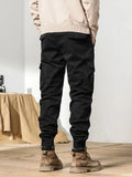 Advbridge New Multi-Pockets Winter Cargo Pants Men Fleece Liner Thick Warm Slim Fit Joggers Streetwear Casual Cotton Thermal Trousers