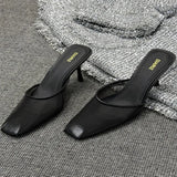ADVBRIDGE  -  High Quality Mesh Breathable Women Slippers Sexy Red Thin High Heels Comfort Light Slide Sandals Elegant Summer Shoes for Women