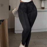 Advbridge Sexy Women's Skinny Pencil Jeans Skinny Denim Jeans Elastic Mid Waist Jeans Stretch Pants Streetwear Tight Fashion Trousers