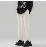 ADVBRIDGE  -  Summer Suit Pants Men Fashion Society Mens Black Dress Pants Korean Loose Straight Casual Pants Mens Office Formal Trousers