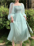 Advbridge  Woman Dress A-Line Elegant High Waist Dresses Women Long Sleeve Embroidery Lace Party Spring Fall Solid Luxury Boho Vestido