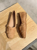 ADVBRIDGE  -  Genuine Leather Retro Flat Shoes for Women 2025 Soft Soled One Foot Kick Loafers Autumn and Summer New Mary Jane Single Shoes