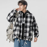 Advbridge Plus Size M-4XL 5XL 6XL 7XL 8xlcheckered Shirt Coat Men Winter Mens Thick Plaid Flannel Shirt Jacket Male Snap Button Casual New